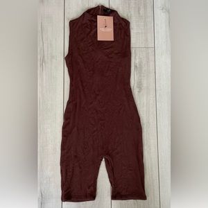 NWT Naked Wardrobe Baby Mama Romper Chocolate - For expecting moms